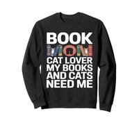 Libro Mamá Gato Amante Mis Libros Y Gatos Me Necesitan Sudadera