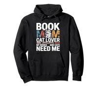 Libro Mamá Gato Amante Mis Libros Y Gatos Me Necesitan Sudadera con Capucha