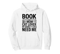 Libro Mamá Gato Amante Mis Libros Y Gatos Me Necesitan Sudadera con Capucha