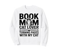 Libro Mamá Gato Amante Pasando Páginas con Mi Gato Sudadera