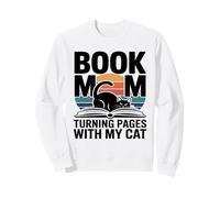 Libro Mamá Gato Amante Pasando Páginas con Mi Gato Sudadera