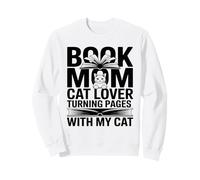 Libro Mamá Gato Amante Pasando Páginas con Mi Gato Sudadera