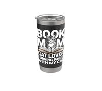 Libro Mamá Gato Amante Pasando Páginas Con Mi Gato Vaso térmico de acero inoxidable de doble pared