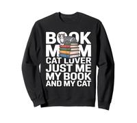 Libro Mamá Gato Amante Solo Yo Mi Libro Y Mi Gato Sudadera