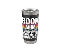 Libro Mamá Libros son mi amor Lectura de idiomas Vaso térmico de acero inoxidable de doble pared