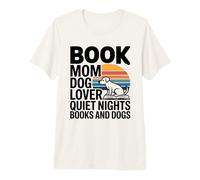 Libro Mamá Perro Amante Noches Tranquilas Libros Y Perros Camiseta Premium