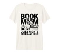 Libro Mamá Perro Amante Noches Tranquilas Libros Y Perros Camiseta Premium