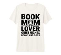 Libro Mamá Perro Amante Noches Tranquilas Libros Y Perros Camiseta Premium