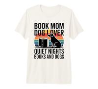 Libro Mamá Perro Amante Noches Tranquilas Libros Y Perros Camiseta Premium
