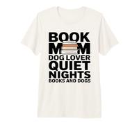 Libro Mamá Perro Amante Noches Tranquilas Libros Y Perros Camiseta Premium
