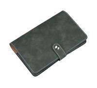 Libro manual japonés con hebilla simple para dinero en efectivo, portátil, hojas sueltas, H666, color verde oscuro