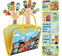 Libro Montessori 1 año 25 en 1 de Fieltro con Doble Velcro|Superheroe Busy board montessori 1 año|Quiet Book Español|Juguetes Montessori 1 años - Motricidad Fina Libro Texturas Bebe|Busy Book