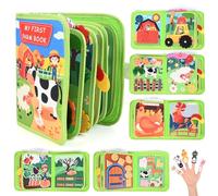 Libro Montessori 1 año, Busy Board Libro Interactivo Juguetes Montessori para Niños 1 2 3 años, Quiet Book Sensorial Educativos Regalos para un niño y una niña (B)