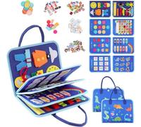 Libro Montessori, Busy Board Montessori 2 años, Libro Sensorial, Juguetes Montessori, Interactivo Maletin de Actividades, Juguetes Educativos Motricidad Fina Regalo para Niños 1 2 3 años