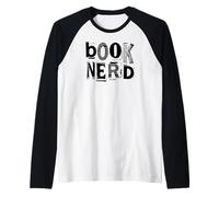 Libro Nerd Funny Bookish Ransom Note Reader Library Books Camiseta Manga Raglan