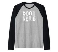 Libro Nerd Funny Bookish Ransom Note Reader Library Books Camiseta Manga Raglan