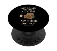 Libro Nerd Humor Ficción Escape Burnout Bibliófilo Vibes PopSockets PopGrip Adhesivo