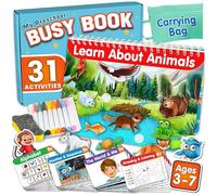 Libro ocupado para niños de 3 a 4 años, libro de actividades para niños pequeños con 31 actividades interactivas de desarrollo de habilidades, autismo sensorial, promueve la integración sensorial y la