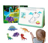 Libro Ocupado Preescolar - 29x21,5x2,5 Cm Libro Ocupado Dinosaurio para Los | Libro De Actividades Sensoriales de Aprendizaje | Actividades para Aprender La Motricidad Fina para Les