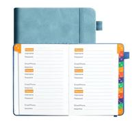 Libro organizador de contraseñas para computadora con pestañas alfabéticas, cuaderno de registro de direcciones de bolsillo para detalles de cuentas, inicios de sesión de sitios web, contactos