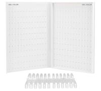 Libro organizador de muestras de esmalte de uñas de madera con 308 colores, puntas de exhibición acrílicas, juego de herramientas de bricolaje y arte de uñas de salón