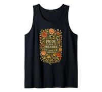 Libro Orgullo y Prejuicio Jane Austen Merch Floral Bookish Camiseta sin Mangas