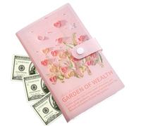 Libro para Ahorros,Libro Desafío Ahorro Dinero Pintura 3D,Organizador Portátil De Gastos Y Pagos Con Carpeta Para Billetes - para Adultos, Niños y Hogar