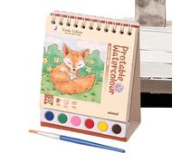 Libro Para Colorear Acuarelas, Cuaderno De Bocetos Vertical Lavable, Cuaderno Artístico Educativo Para Niños Adultos Principiantes Manualidades Viaje
