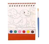 Libro Para Colorear Acuarelas, Kit De Acuarela Reutilizable Vertical Para Viajes, Cuaderno Educativo Para Pintar Y Actividades De Aprendizaje Preescolar