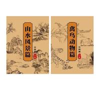 Libro para colorear chino | Libro de ejercicios de escritura con trazado, 2 piezas de cuaderno de bocetos para artes y manualidades y todas las edades