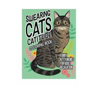 Libro para colorear con diseño de gatos jurados, libros para colorear para adultos, divertidos libros para colorear de animales para amantes de los gatos, juego de libros para colorear de gatos