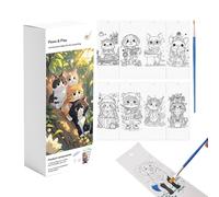 Libro para colorear de agua - Juego de libro de dibujo, lindo libro de actividades con diseño de animales | Para niñas, adultos, adolescentes, hogar, viajes, escuela, sala de juegos,