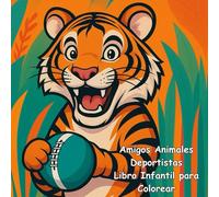 Libro para colorear de animales deportistas: Para niños y niñas a partir de 4 años, con datos curiosos sobre cada animal - aprender y colorear de forma divertida