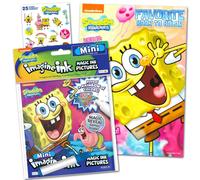 Libro para colorear de Bob Esponja con libro para colorear Imagine Ink, libro para colorear sin ensuciar y pegatinas