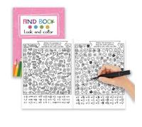 Libro para colorear de dibujos animados, Buscar y pintar para colorear | Libro de actividades de pintura de personajes de dibujos animados,Compact Boys and Girls Color Toy Look and Encuentra