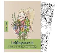Libro para colorear de Lieblingsmensch Deluxe para adultos de DraWmee, mandalas, animales, flores y citas | regalo para mujeres, mejor amiga, madre, embarazo, relajación y cuidado