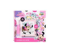 Libro para colorear de Minnie Mouse de Disney con agua, libro de colorear reutilizable para niños a partir de 3 años, con bolígrafo de agua recargable, 12 páginas para colorear, regalos y juguetes