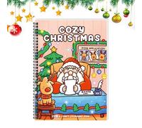 Libro para colorear de Navidad | Aprendizaje Artístico Temprano | Libro Para Colorear Sobre El Tema De Navidad | Para Niños Niñas Estudiantes Marcadores Lápices Aula Oficina De Estudio Hora De