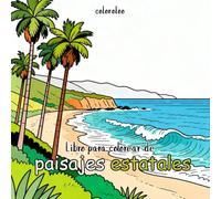 Libro para colorear de paisajes estatales: Escenas tranquilas de los estados para adultos y jóvenes | Paisajes naturales y urbanos fáciles y relajantes