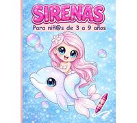 Libro para colorear de sirenas kawaii para niños de 3 a 8 años: Sirena Nayra y sus amigos - más de 60 dibujos fáciles y adorables: Más de 60 páginas ... niños de 2 a 8 años (Curious Cat Publishing))