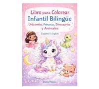 Libro para colorear infantil Bilingüe: Libro para colorear infantil mágico con mensaje secreto