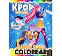 Libro Para Colorear K-POP: Más De 60 Diseños Divertidos y Adorables Para Niños, Adolescentes y Adultos