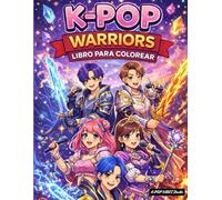Libro para Colorear K-Pop Warriors en Español: Ídolos guerreros con estilo anime en escenas de acción, canto y baile, inspirados en la música, la moda ... asiática, ideal para adolescentes y adultos