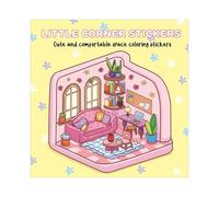 Libro para colorear "Little Corner" - Pegatinas portátiles con diseños súper lindos, libro para colorear para manualidades creativas, hecho de cartón para niños, divertido juego de dibujo