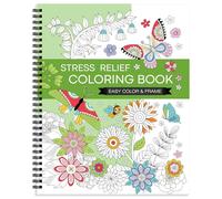 Libro para colorear para adultos: libros para colorear para aliviar el estrés para adultos con 30 patrones incluidos, mandalas inspiradoras, bloc de papel grueso para colorear en espiral, regalo para