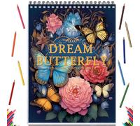Libro para colorear para adultos para mujeres, relajación, encuadernado en espiral, página de papel grueso, diseño de una cara, regalos para artes y manualidades para mujeres para relajarse, ansiedad