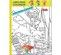 Libro para colorear super héroes y heroínas