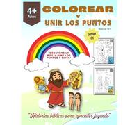 Libro para Colorear y Unir Puntos de la Biblia: Aprenda y Coloree el libro de Génesis según la Biblia
