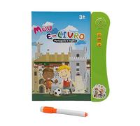 Libro parlante en inglés para niños: almohadilla de aprendizaje activada por tacto con reconocimiento de sonido, juguete de lectura de palabras para construir vocabulario para niños pequeños mejora la