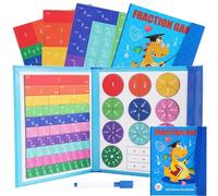 Libro Pedagógico Amoroso sobre Fracciones, 2026 Nuevas Fracciones Magnéticas, Fracción Magnética, 102 Fragmentos Magnéticos, Comprender Fracciones Fácilmente (B,1PC)